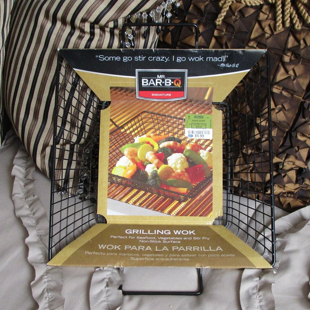 NWT square grilling wok basket